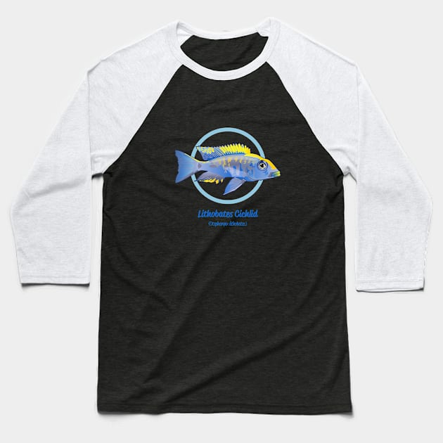 Lithobates Cichlid Baseball T-Shirt by Reefhorse